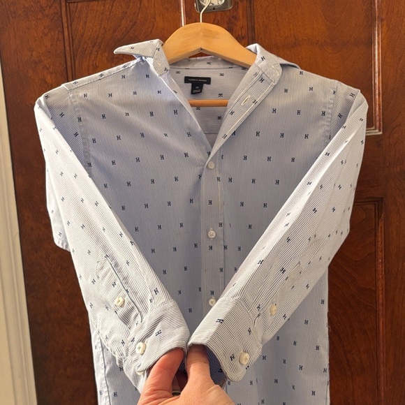 Tommy Hilfiger Blue Striped Button-Up Shirt - Picture 5 of 8